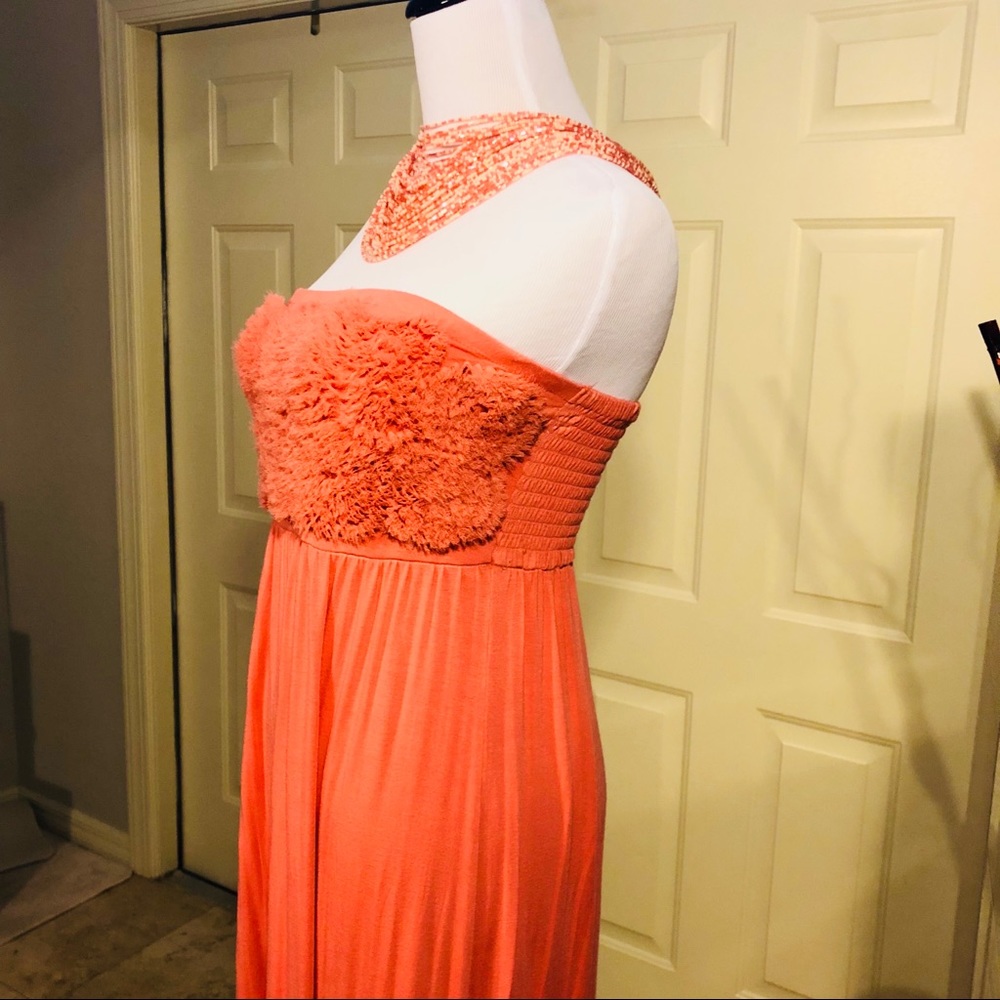 Arden B Coral floor length sundress - Picture 3 of 5